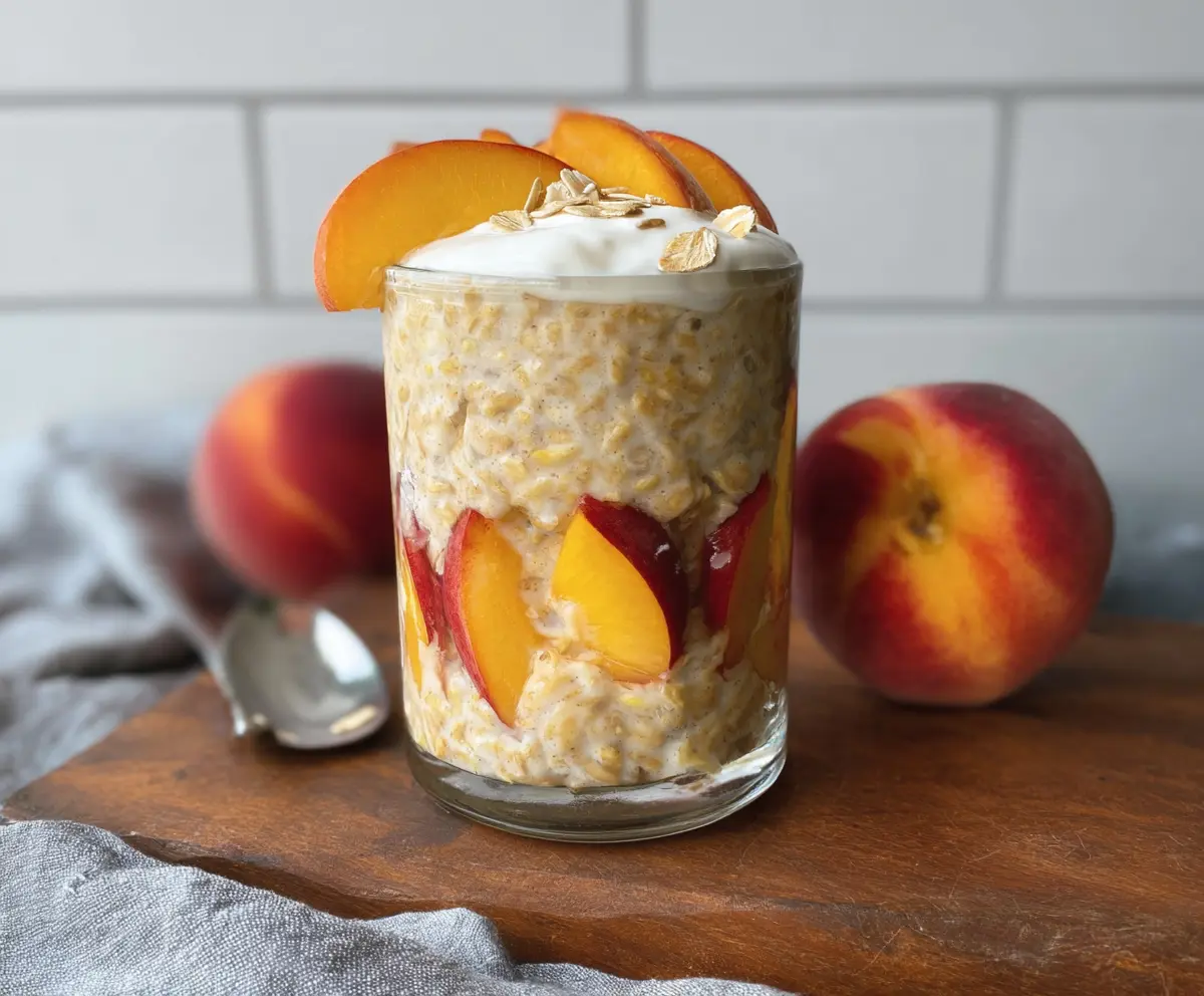 Peaches & Cream Overnight Oats