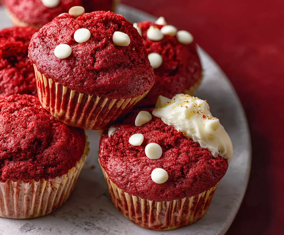 Red Velvet Muffins (Soft and Fluffy) 