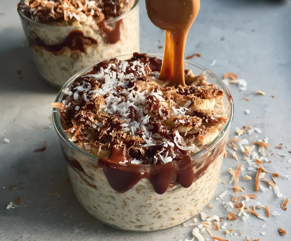 Samoa Cookie Overnight Oats