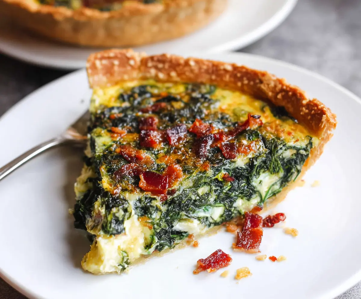 Spinach Quiche with Bacon Recipe