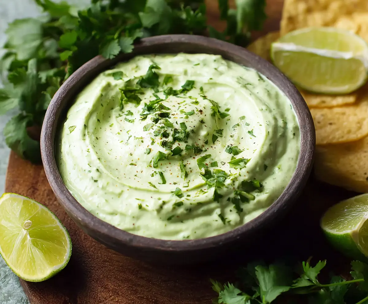 Creamy Avocado Cilantro Lime Dip