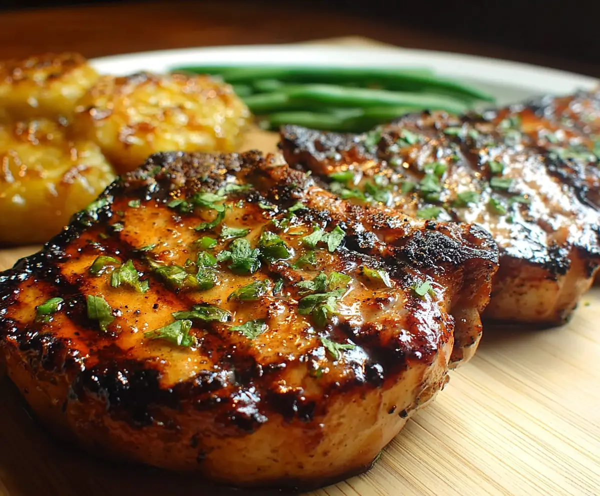 Grilled Brown Sugar Pork Chops