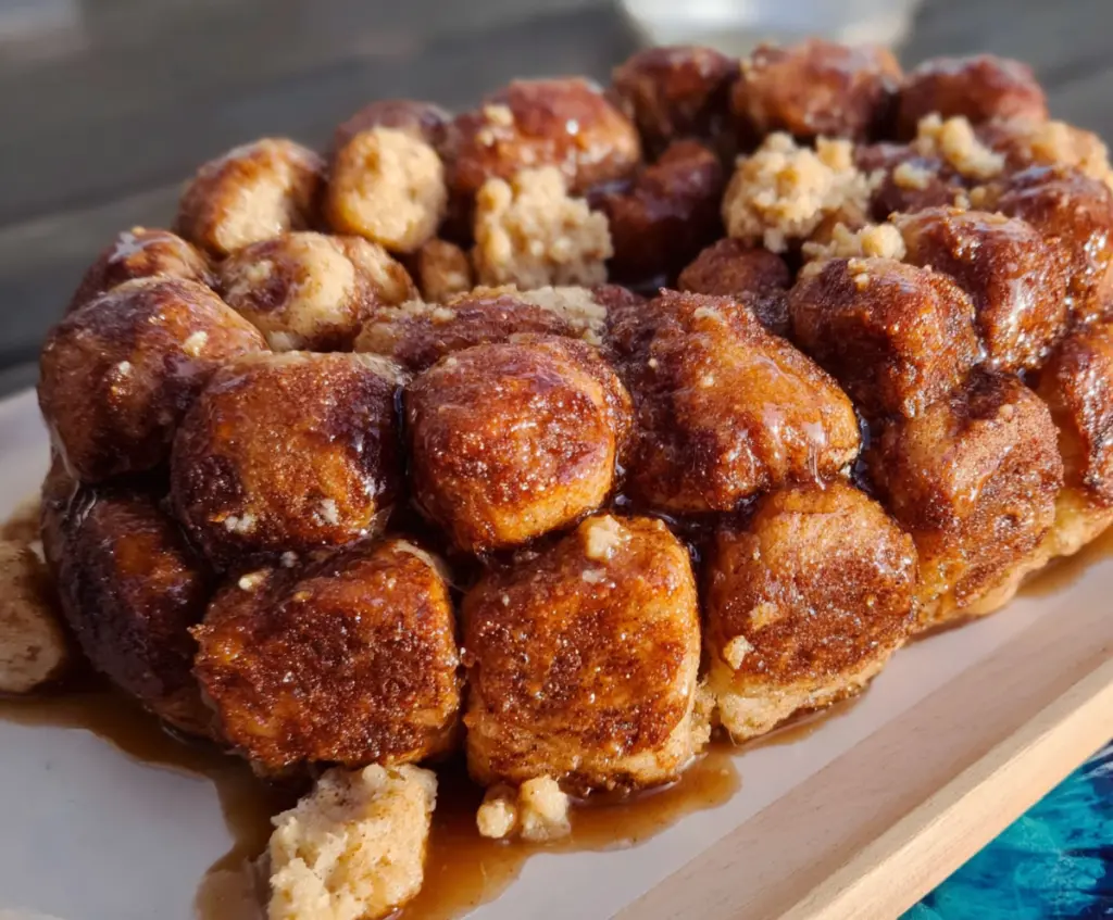 Delicious healthier monkey bread with fresh ingredients and a golden-brown finish