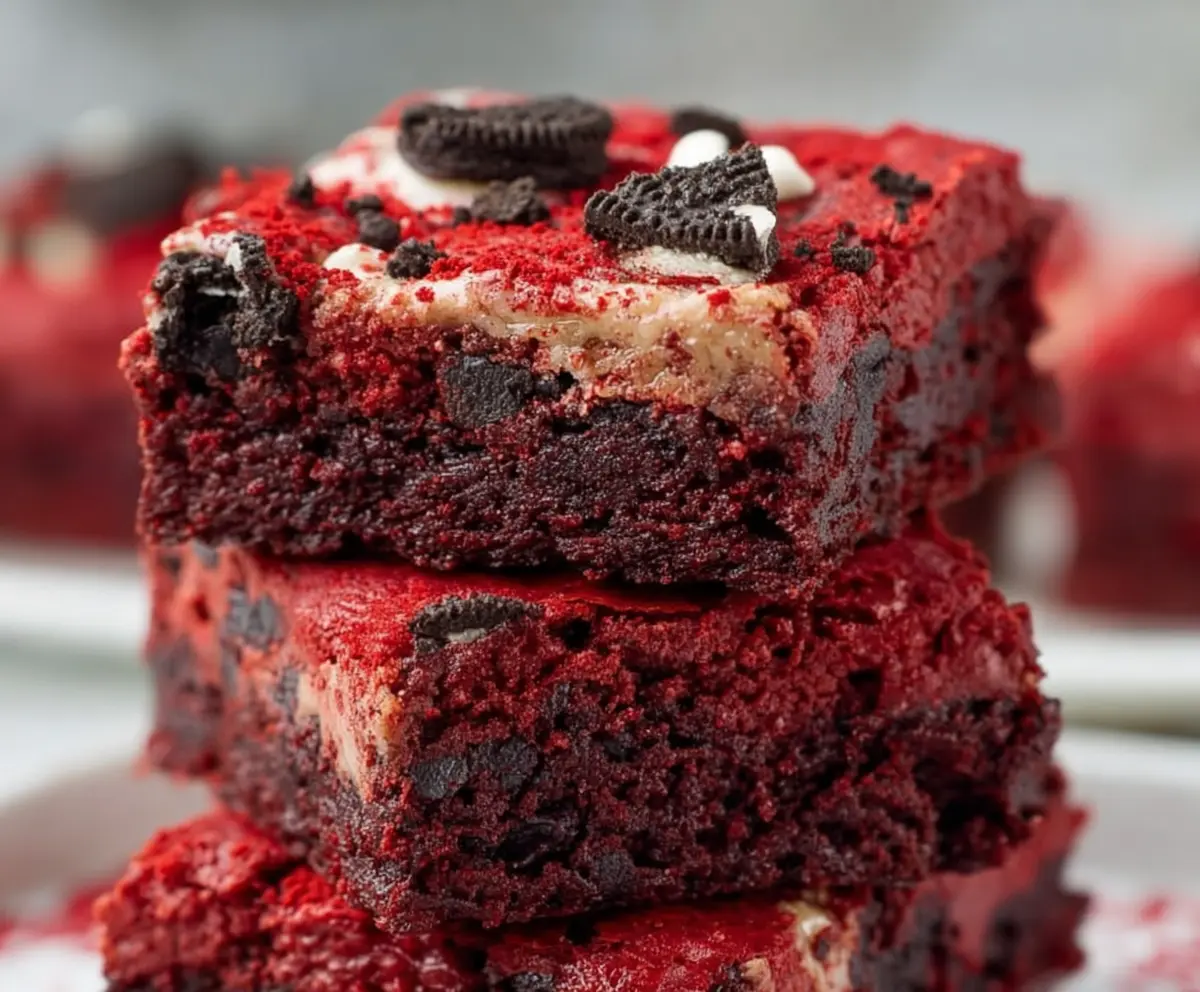 Oreo Red Velvet Brownies