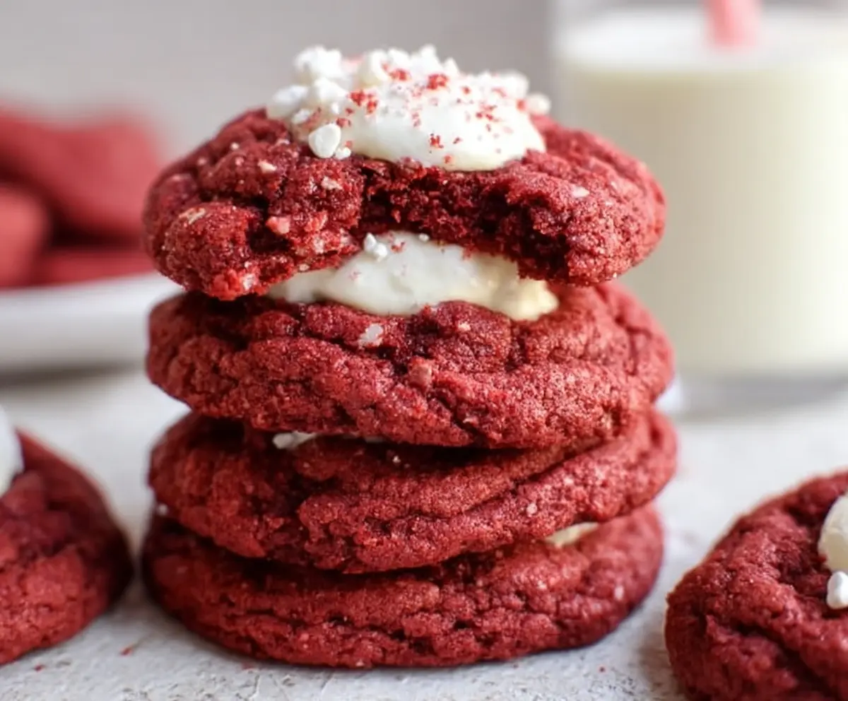 Red Velvet Cake Mix Cookies
