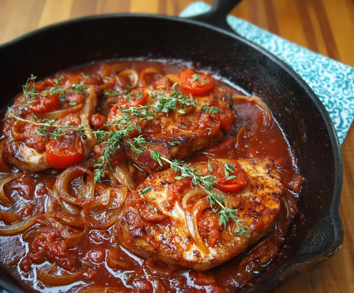 Tomato Pork Loin Chops