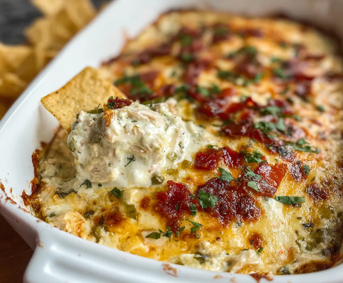 Baked Chuy's Jalapeno Chicken Dip