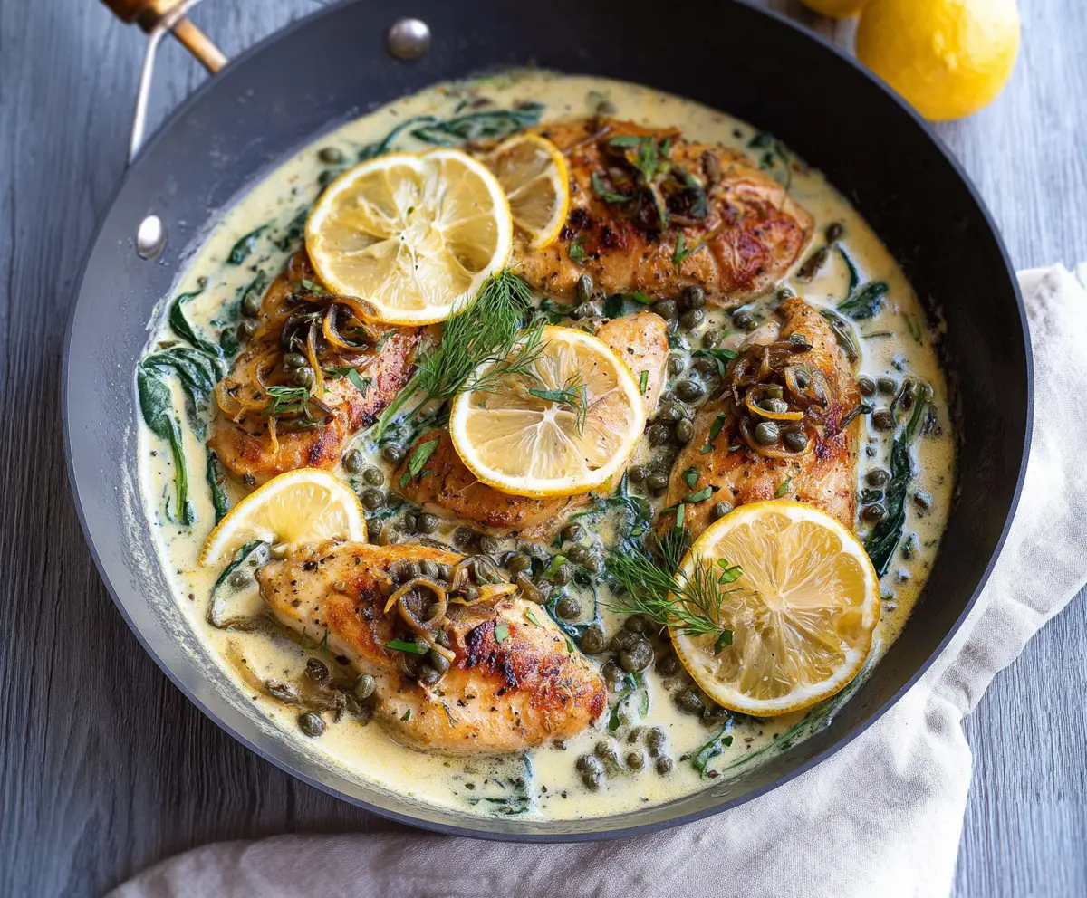 Creamy Lemon Caper Chicken
