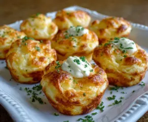 Golden crispy Creamy Potato Puffs filled with melted cheese, perfect for snack or appetizer.