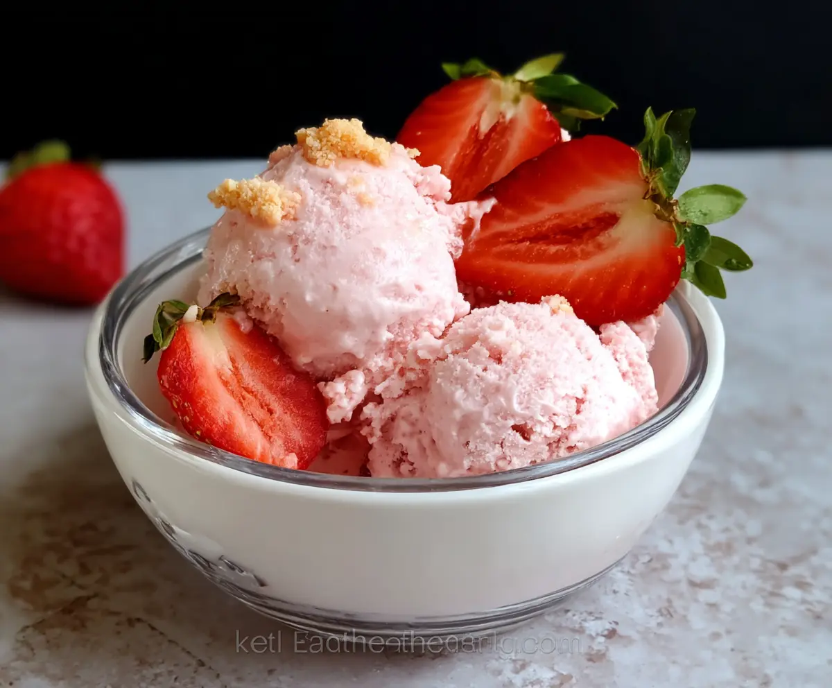 Strawberry Cottage Cheese Ice Cream (High Protein Low Carb)