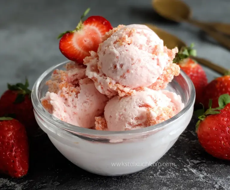 Strawberry Cottage Cheese Ice Cream (High Protein Low Carb)