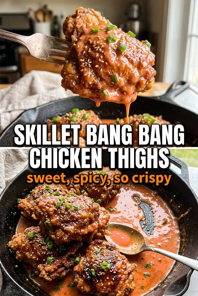 Skillet Bang Bang Chicken Thighs
