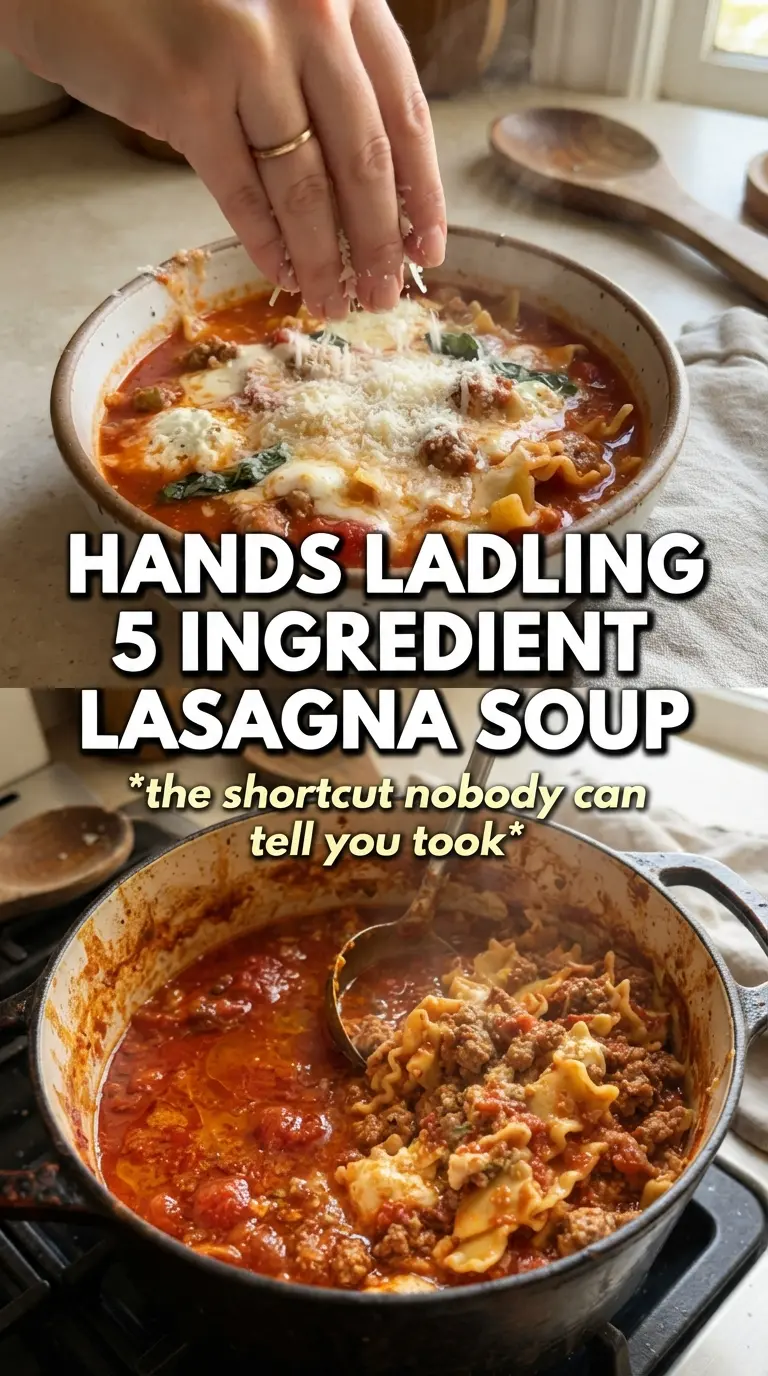 5 Ingredient Lasagna Soup hearty tomato-rich