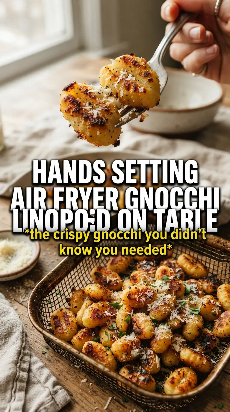 Air Fryer Gnocchi crispy garlic parmesan