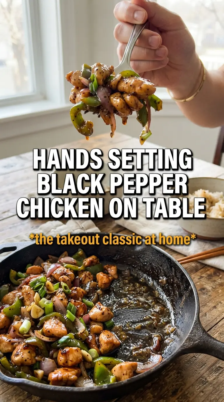 Black Pepper Chicken glossy saucy peppery