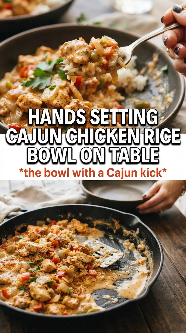Creamy Cajun Chicken and Rice Bowls vibrant saucy comforting