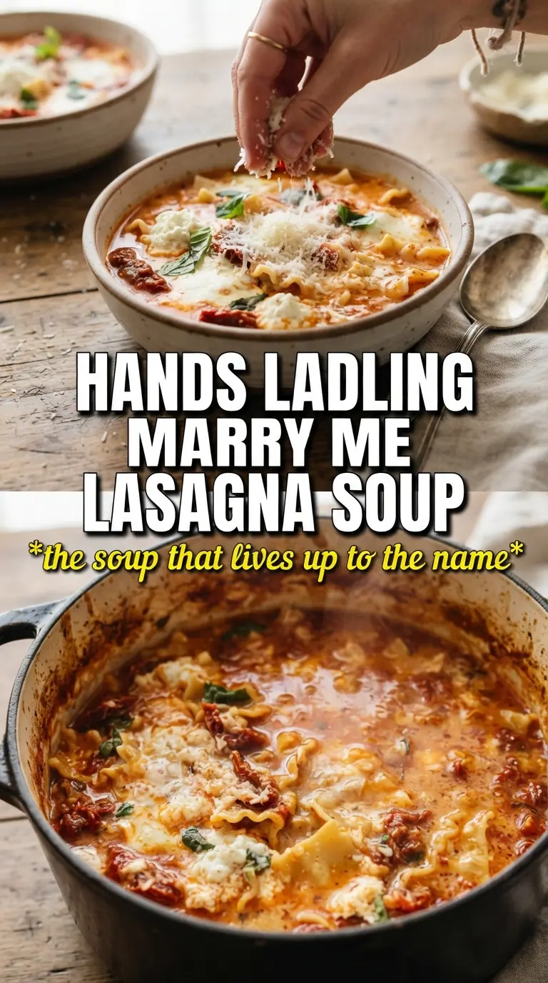 Marry Me Lasagna Soup creamy tomato, sausage, basil